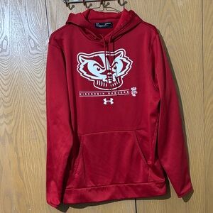 Under Armour Red Wisconsin Badgers Hoodie sweatshirt Medium